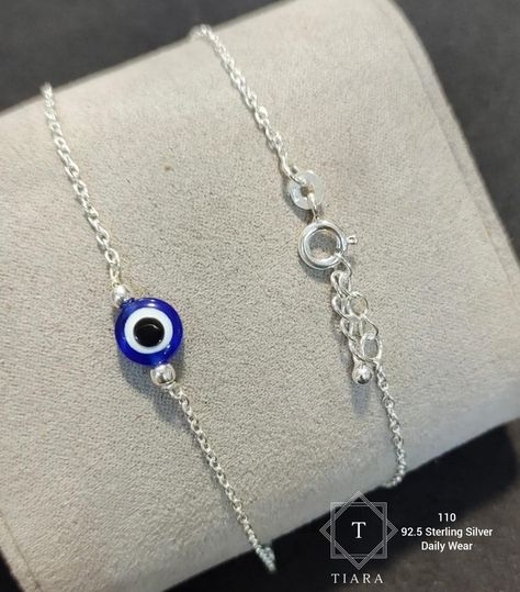 Body Affirmations, Evil Eye Bracelet Silver, Silver Anklets Designs, Simple Necklace Designs, Function Dresses, Baby Ganesha, Fancy Jewelry Necklace, Anklet Designs, Pretty Jewelry Necklaces