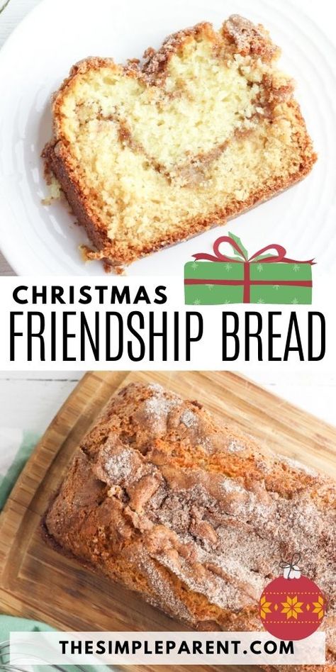 Cinnamon Amish Friendship Bread, Amish Friendship Bread No Starter, Amish Cinnamon Bread Starter, Christmas Cinnamon Bread, Friendship Bread Starter Recipe, Christmas Breads For Gifts, Amish Cinnamon Bread Recipe, Amish Friendship Bread Recipes, Amish Dishes