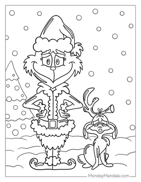 Rudolph Coloring Pages, The Grinch Pictures, Grinch Coloring Pages, Christmas Colouring Pages, Free Christmas Coloring Pages, Christmas Coloring Sheets, Printable Christmas Coloring Pages, Christmas Worksheets, Colouring Printables