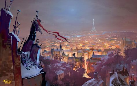 Solarpunk Art, A Monster In Paris, Shiyoon Kim, Demizu Posuka, Monster In Paris, Claire Wendling, Tony Diterlizzi, Paris Background, Character Anatomy