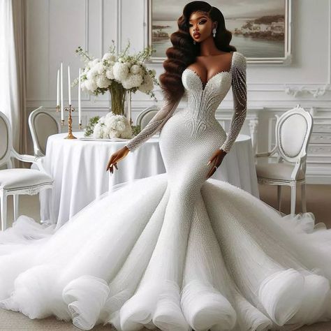 Nanice Weddings | Wedding dresses in Accra | Comment your favorite slide!!!! 😍 WHATSAPP US +233243622172 TO PROCESS YOUR ORDERS . . . . @weddingdresslookbook @weddingsonpoint… | Instagram Beyonce Wedding Dress, Long White Wedding Dress, Makeup Content, Unusual Wedding Dresses, African Bridal Dress, Glam Wedding Dress, Marriage Ideas, Plus Wedding Dresses, Ariana Video