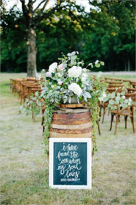 Wine Barrel Wedding Decor, Bourbon Wedding, Barrel Wedding Decor, Wine Barrel Wedding, Backyard Wedding Decorations, 3 Daughters, Barrel Wedding, Aisle Decorations, Wedding Isles