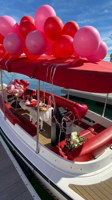 Boat Proposal Decoration, Wedding Anniversary Aesthetic, Boat Date, Romantic Beach Picnic, 28th Wedding Anniversary, Romantic Dinner Decoration, Couples Decor, Oceanfront Wedding, Romantic Date Night Ideas