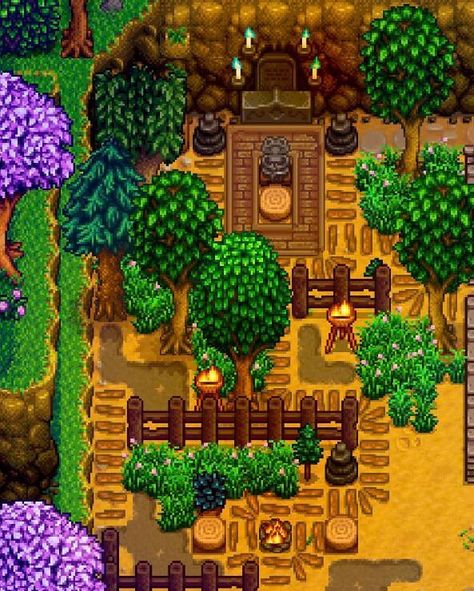 Shrine Ideas, Stardew Farms, Stardew Valley Layout, Stardew Valley Tips, Stardew Valley Farms, Valley Game, Star Valley, Farm Plans, Farm Layout