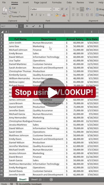 Farizat Tabora on Instagram: "‼️ Comment “file” to get 90+ Excel Tips and Practice files   🟢 STOP using Vlookup in Excel  👉Save it for later #excel #howto #finance #accounting" V Look Up Excel, Excel Dashboard Design, Vlookup Excel, Excel Tips And Tricks, Excel Tricks, Excel Training, Office Productivity, Finance Accounting, Excel Hacks