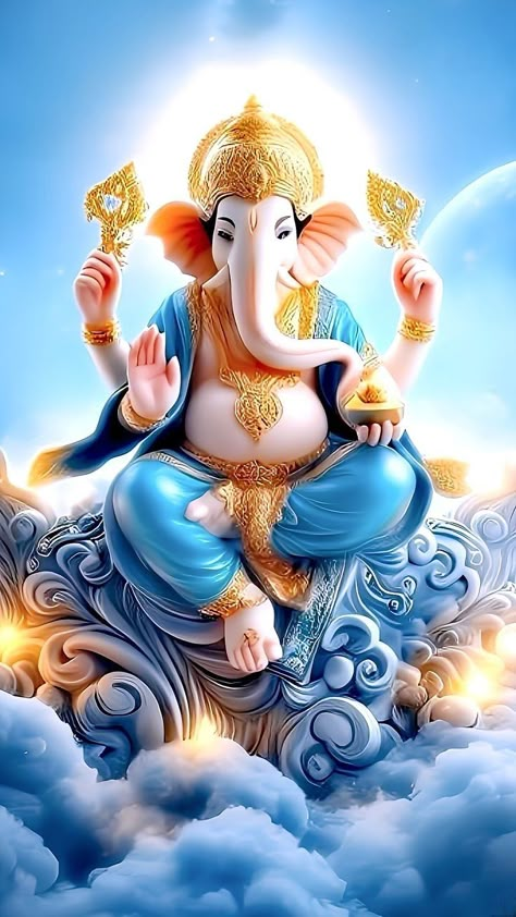 Ganpati Photo, Ganesha Art Illustration, Photos Of Ganesha, Ganesh Ji Images, God Blessings, Lucky Wallpaper, Ganesh Lord, Album Artwork Cover Art, Shri Ganesh Images