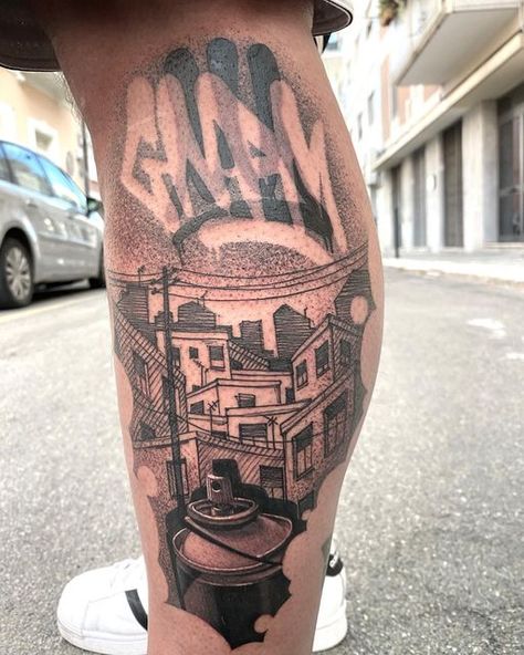 Boombox Tattoo, Graffiti Tattoo Ideas, Elements Of Hip Hop, Urban Tattoos, F Tattoo, Art Inspired Tattoos, Tattoo Graffiti, Sketch Style Tattoos, Street Basketball