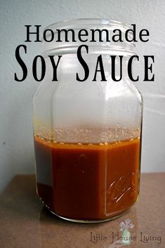 How to make your own homemade Soy Sauce from simple ingredients! #makeyourown #homemade Homemade Soy Sauce, Soy Sauce Recipe, Recipes With Soy Sauce, Jar Recipes, Gluten Free Soy Sauce, Homemade Condiments, Condiment Recipes, Homemade Spices, Homemade Seasonings