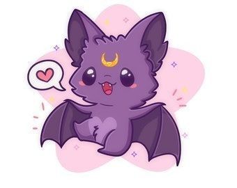 Cute Art Prints, Scenecore Art, Cartoon Bat, Bat Art, Cute Bat, Cute Animal Drawings Kawaii, Cute Pastel, Halloween Drawings, Die Cut Sticker