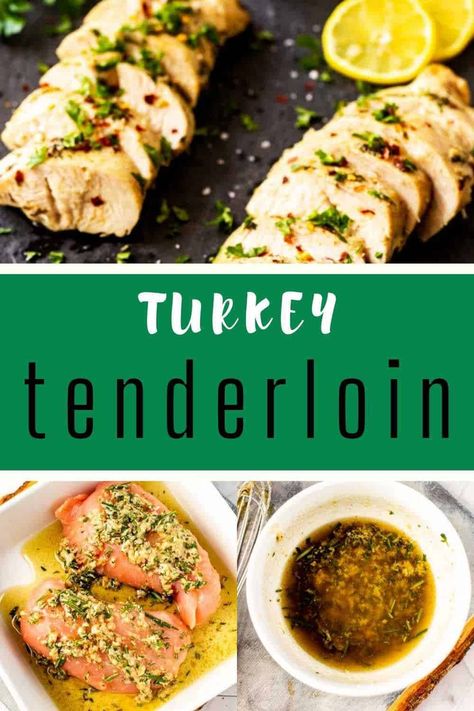 Looking for a deliciously simple recipe that works just as well for a weeknight as it does your holiday table? You will love this Keto Turkey Tenderloin. Boneless turkey is marinated in a zippy sauce brightened with fresh herbs and then oven-roasted for an easy main course that always satisfies. Turkey Tenderloin Tips Recipes, Instapot Turkey Tenderloin Recipes, Healthy Turkey Tenderloin Recipes, Thanksgiving Turkey Tenderloin, Turkey Deli Meat Recipes, Grilled Turkey Tenderloin, Turkey Oven, Turkey Cutlet Recipes, Keto Carbs