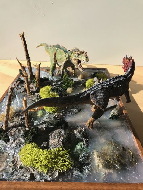 Dinosaur Diorama Dinosaur Model Project, Dinosaur Diorama Projects, Jurassic Park Diorama, Dino Diorama, Dinosaur Habitat, Dinosaur Diorama, Prehistoric Fauna, Prehistoric Dinosaurs, Jurrasic Park