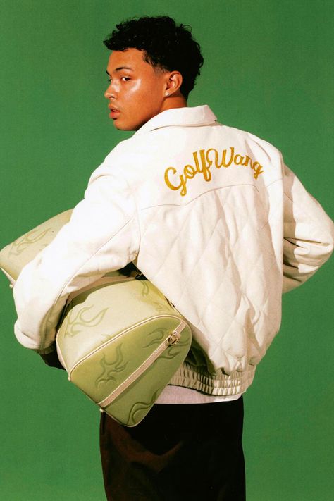 Golf Wang Photoshoot, Grooming Aesthetic, Crisp Photography, Le Fluer, Nylon Outerwear, Retro Golf, Shooting Studio, Mens Editorial, Golf Wang