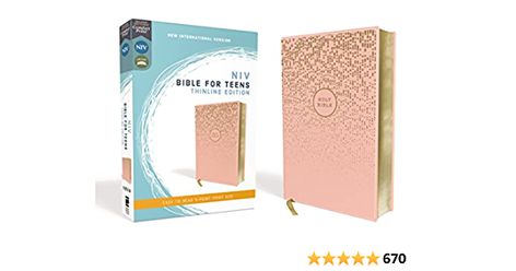 NIV, Bible for Teens, Thinline Edition, Leathersoft, Pink, Red Letter, Comfort Print: Zondervan: 9780310455066: Books - Amazon.ca Pink Bible, Niv Bible, Words Of Jesus, Bible Translations, Print Advertisement, Books Young Adult, Kindle App, Kindle Reading, Kindle Books