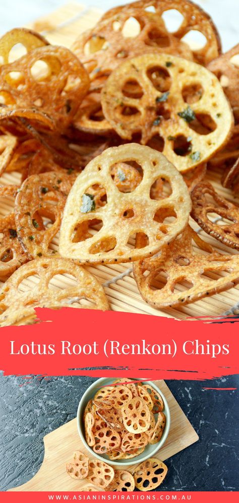 Lotus Root Chips, Lotus Root Recipe, Root Chips, Crispy Food, Japanese Lotus, Lotus Root, Japanese Recipes, Asian Inspiration, Daily Meals