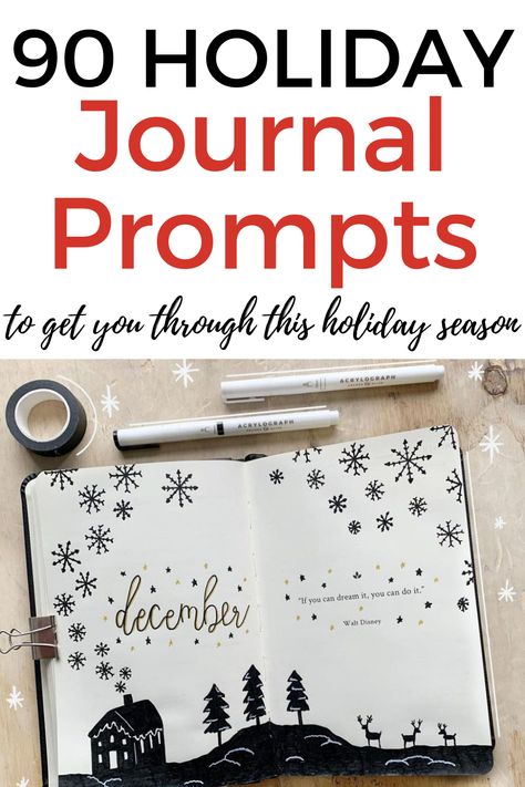 90 Holiday Christmas journal prompts that will help you reflect on the holiday season and appreciate the gift of friends and family. Holiday journal prompts to write this year! Journal prompts for this holiday season. List of Christmas journal prompts to use!! Take some time out to recharge and relax with Journal Writing in your Christmas Journal. Enjoy these holiday prompt ideas for your holiday journal. Happy writing and happy Christmas! Present Journal Prompts, New Season Journal Prompts, Journal Prompts For December, December Christian Journal Prompts, Holiday Journal Prompts, Christmas Journal Prompts, Christmas Journal Ideas, Year Journal Prompts, Holiday Journal