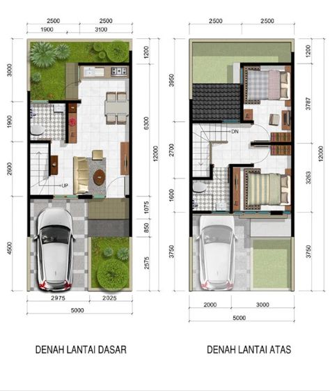 Small House Model, Small Loft Apartments, Mid Century House Plans, Fresh Hairstyles, Small House Exterior, Bungalow Floor Plans, House Floor Design, Architectural Floor Plans, Minimal House Design