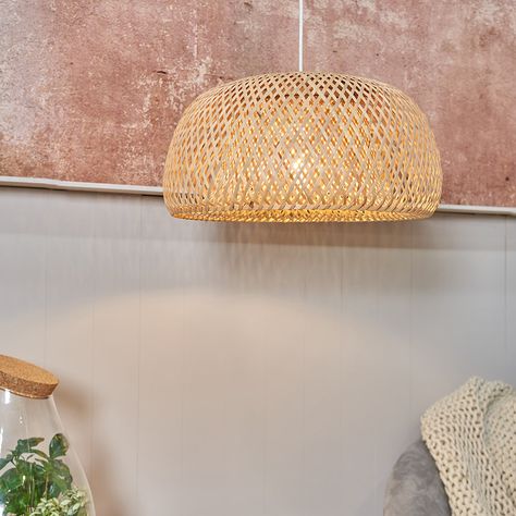 This lampshade comes in a natural bamboo rattan finish. The modern domed shade simply fits to your exisiting ceiling light socket - No wiring required. Ideal for living rooms, hallways, bedrooms and other living areas. Bamboo Dome, Ceiling Lights Uk, Bamboo Lattice, Domed Ceiling, Celing Light, Ceiling Light Fittings, Dome Ceiling, Scandi Decor, Dome Pendant Lighting