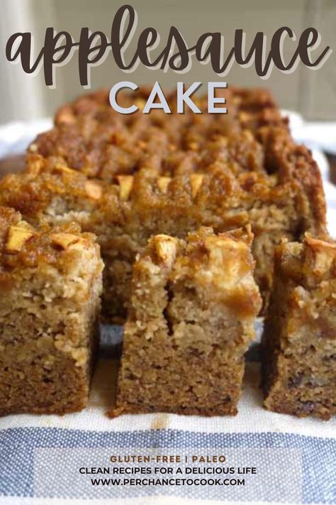 Delicious Paleo, Gluten-free, & Grain-free Applesauce Cake. Coconut Flour Apple Cake, Gluten Free Applesauce Cake, No Sugar No Flour Recipes, No Sugar Cake, No Refined Sugar Desserts, Apple Recipes No Sugar, Healthy Apple Cake, Sugar Free Cake Recipes, Naturally Sweetened Desserts