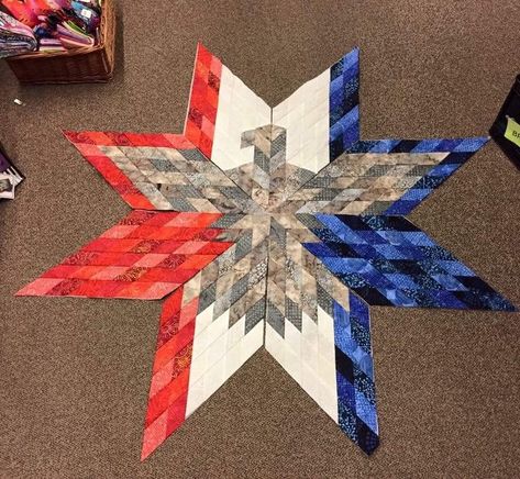 Eagle Quilt Pattern, Lonestar Quilt, American Quilts Patterns, Eagle Quilt, American Flag Quilt, Quilts Of Valor, Quilted Star, Native American Quilt, Lone Star Quilt