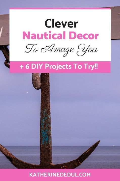 Nautical decor is a fun way to remember fun times on the lake or ocean. Check out six clever ways to decorate your home nautically! #NauticalDecor #NauticalDecorDIY #ModernNauticalDecor Nautical Bar Decor, Nautical Curtain Ideas, Nautical Diy Crafts, Modern Nautical Decor, Rustic Nautical Decor, Nautical Outdoor Decor, Nautical Decor Diy, Nautical Curtains, Diy Nautical Decor