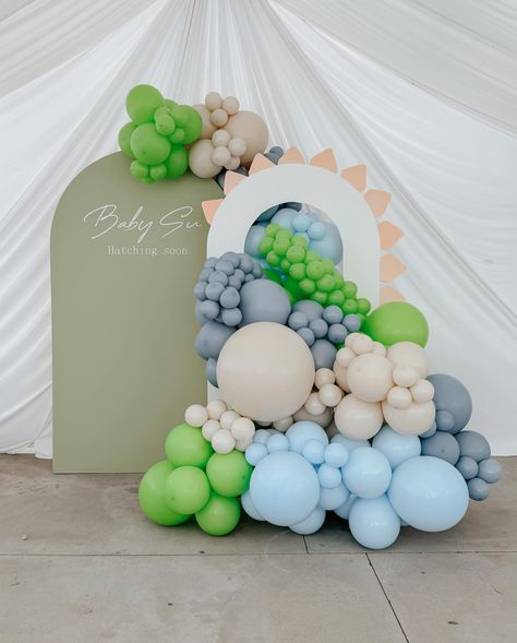 Baby Su hatching soon… 🦕 - - - #balloongarland #balloondecor #babyshower #dinosaur #orangecounty #california #balloongarland #fyp #trending Hatching Soon Baby Shower Ideas, Dinosaur Baby Shower Theme, Baby D, Dinosaur Baby Shower, Baby Shower Theme, Balloon Arch, Balloon Garland, Balloon Decorations, Baby Shower Themes