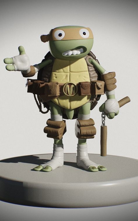 Turtle Character Design, Lee Gatlin, Turtle Character, Vinyl Inspiration, Character Info, Cowabunga Dude, Tmnt Mikey, Zendaya Maree Stoermer Coleman, Ninja Art