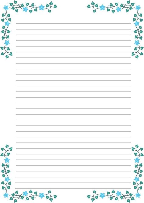 Free Printable A4 Writing Stationery/Sheet PDF Free Printable Stationery Paper, Paper For Writing, Writing Sheets, Writing Paper Printable Stationery, Free Printable Stationery, American Girl Doll Furniture, Writing Paper Printable, Letter Writing Paper, Sheet Template