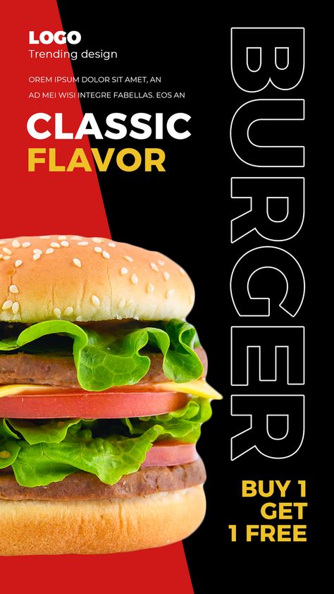 Simple Fashion Hamburger Fast Food Social Media Advertising Instagram Story#pikbest#backgrounds Fast Food Social Media Design, Simple Social Media Design, Fast Food Social Media Post, Burger Poster Design, Fast Food Social Media, American Hamburger, Fast Food Advertising, Makanan Cepat Saji, Food Social Media