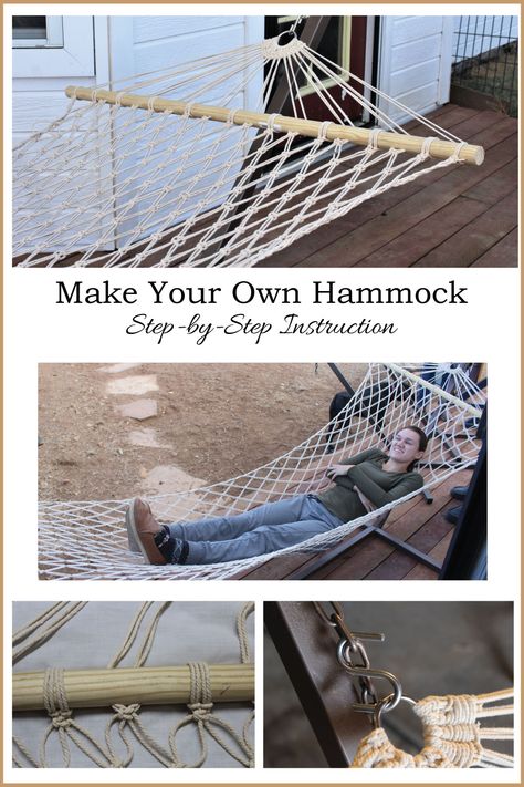 Macrame Hammock Chair Pattern, Hammock Chair Stand Diy, Macrame Hammock Pattern, Homemade Hammock, Hammock Pattern, Diy Hammock Chair, Crochet Hammock, Macrame Hammock Chair, Hammock Netting