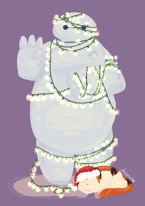 Mochi Christmas from Baymax! Christmas Wallpaper Gif, Animated Christmas Wallpaper, Christmas Phone Wallpaper, Animated Christmas, Disney Addict, Baymax, Cute Doodle Art, Hero 6, Big Hero 6