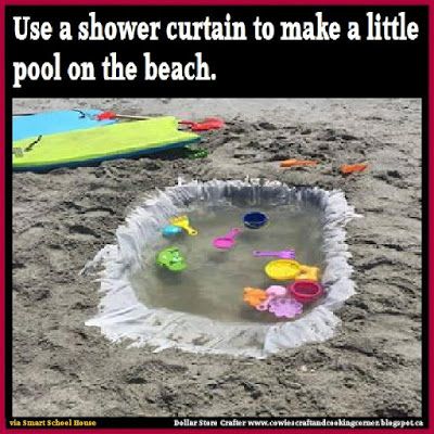 Dollar Store Crafter: Make A 'beach pool' For The Little Ones - Beach Hack Mother Hood, Beach Hacks Clever Ideas, Beach Games, Education Tips, Babies Stuff, Kid Hacks, Beach Ideas, Beach Hacks, Goonies