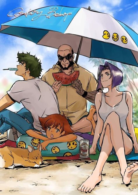 Cowboy Bebop Cowboy Bebop Wallpapers, Cowboy Bebop Faye, Beach Episode, Cowboy Bebop Anime, See You Space Cowboy, Futuristic Art, Cowboy Bebop, 90s Anime, Casual Friday