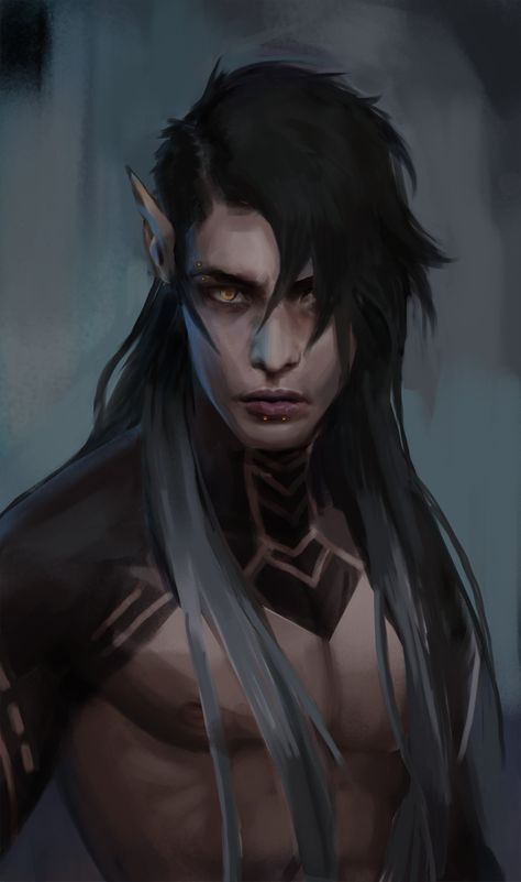 Dnd Hexblood, Manly Closet, Fantasy Faceclaims, Shadar Kai, Male Elf, Elf Man, Elf Characters, Elves Fantasy, Elf Art