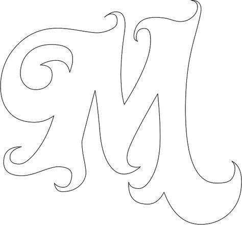 M Stencil, Easy Stencil Patterns, Letter Stencils To Print, Free Stencils Printables Templates, Stencils Printables Templates, Free Stencil Maker, Monogram Stencil, Quilling Letters, Stencil Maker