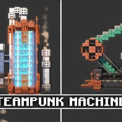 Minecraft Copper, Steampunk Building, Steampunk Machines, Minecraft Steampunk, Minecraft Ps4, Minecraft Redstone, Steampunk House, Minecraft City, Minecraft Construction