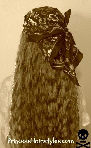 Halloween hair tutorial, pirate Pirate Comic, Pirate Hairstyles, Pirate Hair, Disney Princess Hairstyles, Pirate Princess, Halloween Hairstyles, Pirate Girl, Steampunk Pirate, Headpiece Diy