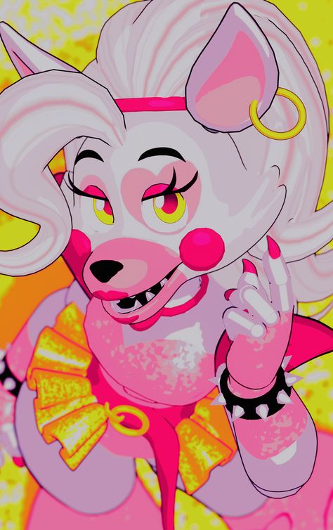 Design by: Quillsketch Glamrock Mangle Fan Art, Mangle Fnaf Fanart, Mangle Pfp, Glamrock Mangle, Fnaf Room, Ft Foxy, Glamrock Foxy, Funtime Chica, Mangle Fnaf