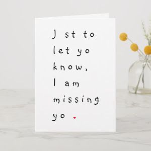 I Miss You Card, Funny Gifts For Women, Missing U, Miss You Cards, Valentines Card, Mother's Day Diy, Get Well Cards, Funny Cards, Valentine Decorations