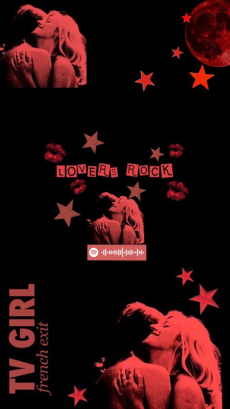 Lovers Rock Wallpaper, Tv Girl Lovers Rock, Rock Wallpaper, French Exit, Ayesha Erotica, Album Cover Wallpaper Collage, Lovers Rock, Red And Black Wallpaper, Tv Girl