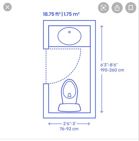 Half Bathroom Dimensions, Half Bath Dimensions, Tiny Half Bath, Small Half Bathroom, Small Half Bath, Tiny Powder Room, Small Toilet Room, Bathroom Dimensions, Bathroom Layouts