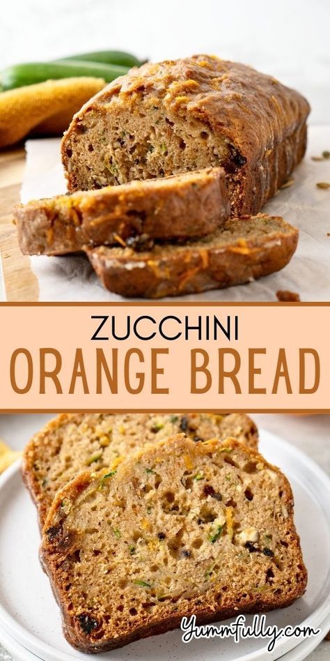 Taste a delightful twist on classic zucchini bread with the refreshing flavor of Zucchini Orange Bread. The combination of zucchini and zesty orange creates a moist and citrus-infused treat. Click here for more delicious recipes that will elevate your baking repertoire. Orange Zucchini Bread Recipe, Orange Zucchini Bread, Orange Zucchini, Zucchini Recipes Dessert, Orange Bread, Cooking For A Group, Baked Ribs, Homemade Bread Recipes Easy, Romantic Meals