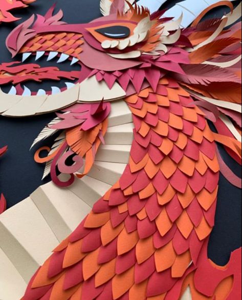 Chinese Dragon Decoration, Chinese Dragon Craft For Kids, Cardboard Dragon Head, Dragon Chino, Chinese New Year Dragon, Chinese Crafts, New Year Art, Diy Diwali Decorations, Dragon Crafts