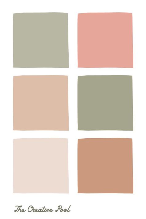 Olive Green Colour Pallete, Pink Beige Colour Palette, Cream Pink Color Palette, Boho Color Palette Pink, Earth Tones With Pink, Rustic Pink Color Palette, Beige Pastel Color Palette, Color Pallets Neutral, Pastel And Neutral Color Palette