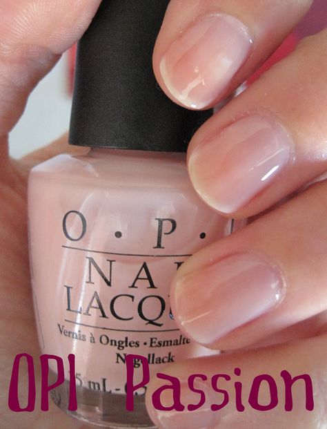 OPI - Passion | Blogged here: the-alla-menta.blogspot.com/20… | Flickr Natural Manicure Short, Sheer Manicure, Natural Manicure Ideas, Opi Passion, Wedding Nail Polish, Sheer Nails, Natural Manicure, Opi Nail Colors, Pink Nail Polish