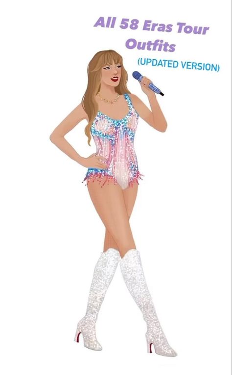 Paper Taylor Swift, Taylor Swift Dibujos, Lover Eras Tour, Ts Outfits, Artist Tiktok, Outfit Drawings, Taylor Swift Costume, Outfits Drawing, Taylor Swift Drawing