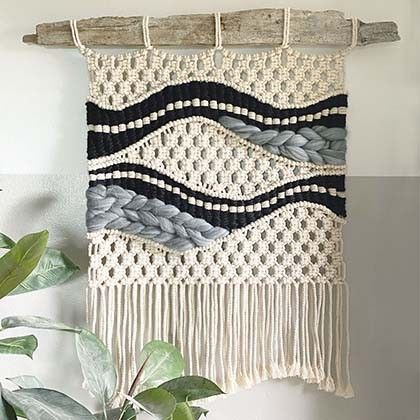 Macraweave Wall Hanging, Basic Knots, Macrame Wall Hanging Tutorial, Macrame Wall Hanger, Weaving Loom Projects, Weaving Wall Hanging, Macrame Knots Pattern, Macrame Wall Hanging Diy, Macrame Wall Hanging Patterns