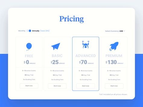 Pricing Plan - How to bring conversion rate by Johny vino Web Design Pricing, Ui Design Mobile, Price List Design, Card Ui, Web Design Quotes, Ui Patterns, Pricing Table, Price Plan, List Design