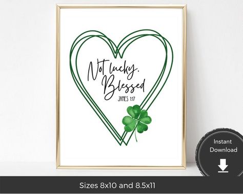 St Patricks Day Wall Art Printable Decor Saint Patricks Day | Etsy Toddler Sticker Chart, Saint Patricks Day Art, Printable Valentines Cards, Christian Printables, Scripture Wall Art, Etsy Printable Art, Saint Patricks, Valentines For Boys, Bible Scripture