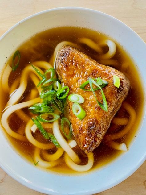 Udon Noodle Recipes, Chicken Yaki Udon, Kitsune Udon, Udon Noodles Recipe, Deep Fried Tofu, Udon Noodle, Japanese Soup, Easy Japanese Recipes, Pork Cutlets