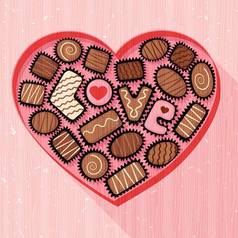 Valentines day candy. Fancy chocolates in heart shaped box for valentines day , #AD, #candy, #Fancy, #Valentines, #day, #chocolates #ad Box For Valentines, Chocolate Illustration, Valentines Day Illustration, Valentines Day Doodles, Valentine Drawing, Valentines Day Candy, Valentines Day Bears, Valentine's Day Illustration, Valentines Illustration